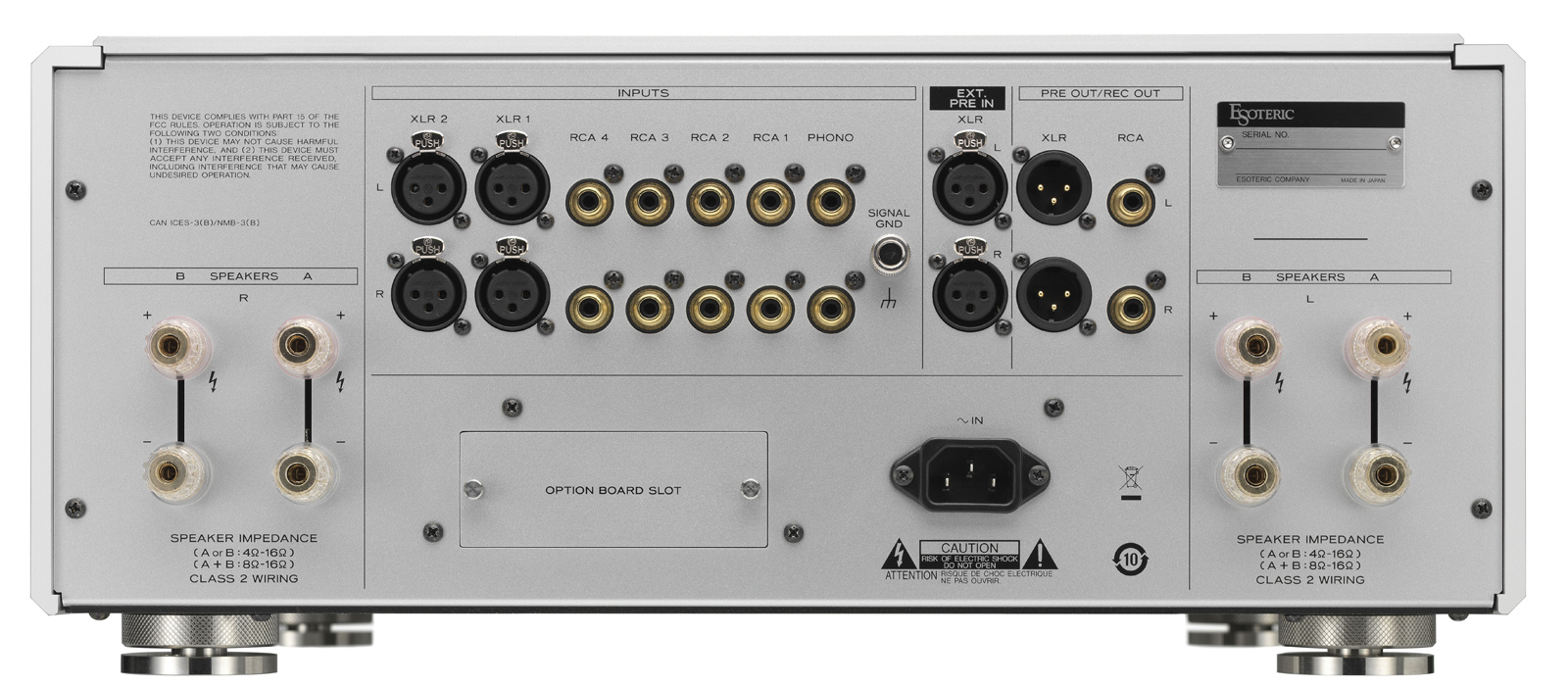 Esoteric F-03A Integrated Amplifier Made In Japan F-03a_rear