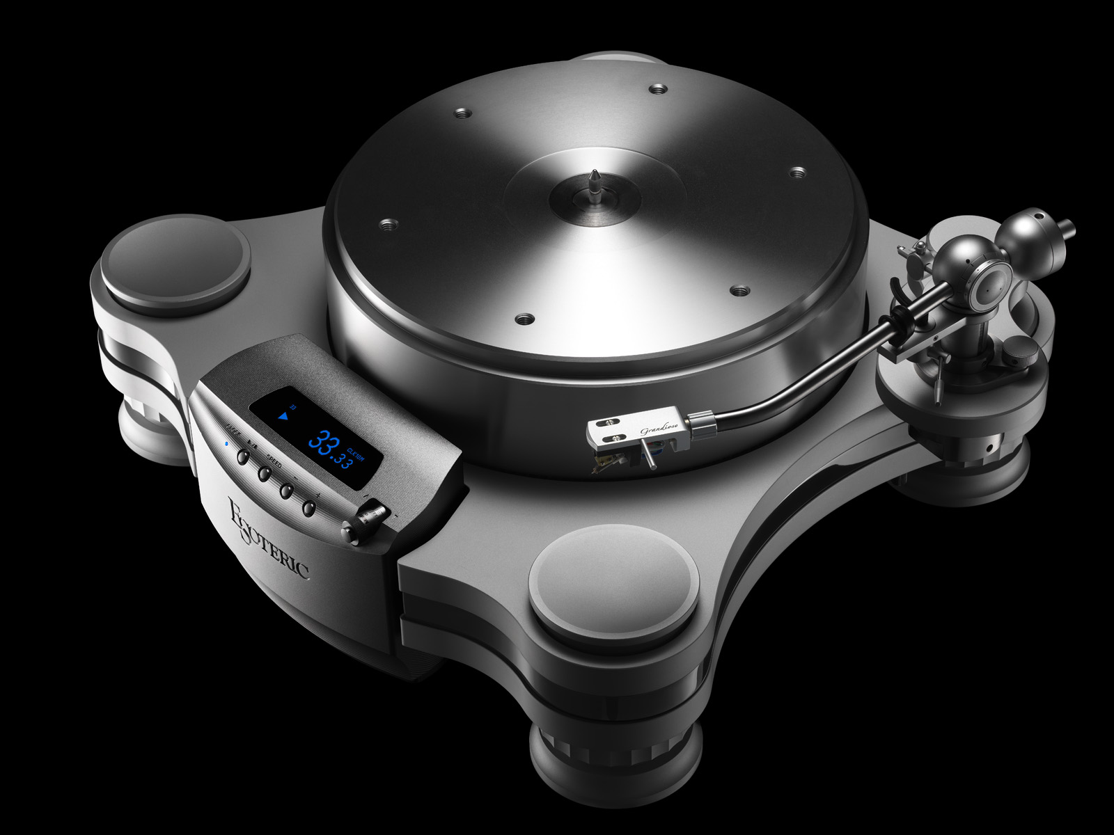 ESOTERIC Grandioso T1 MagneDrive 非接觸驅動唱盤斜視圖
