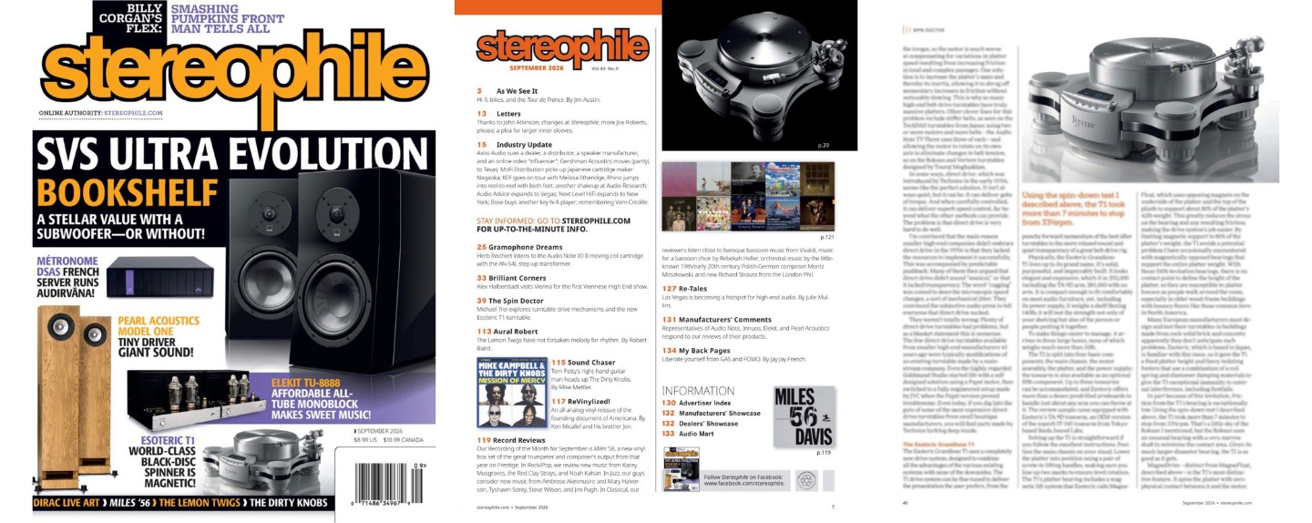 米Stereophile誌にGrandioso T1が掲載